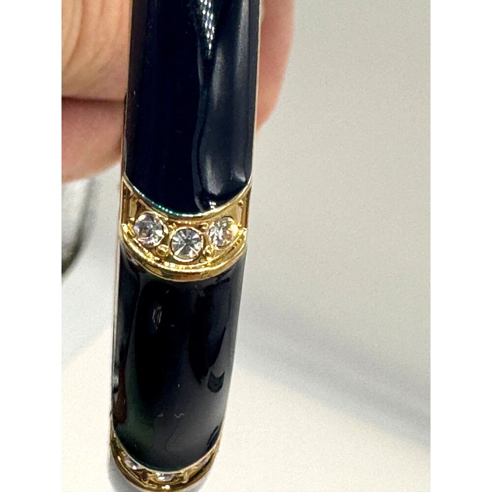 Beautiful Black, Gold, Rhinestone Bracelet
